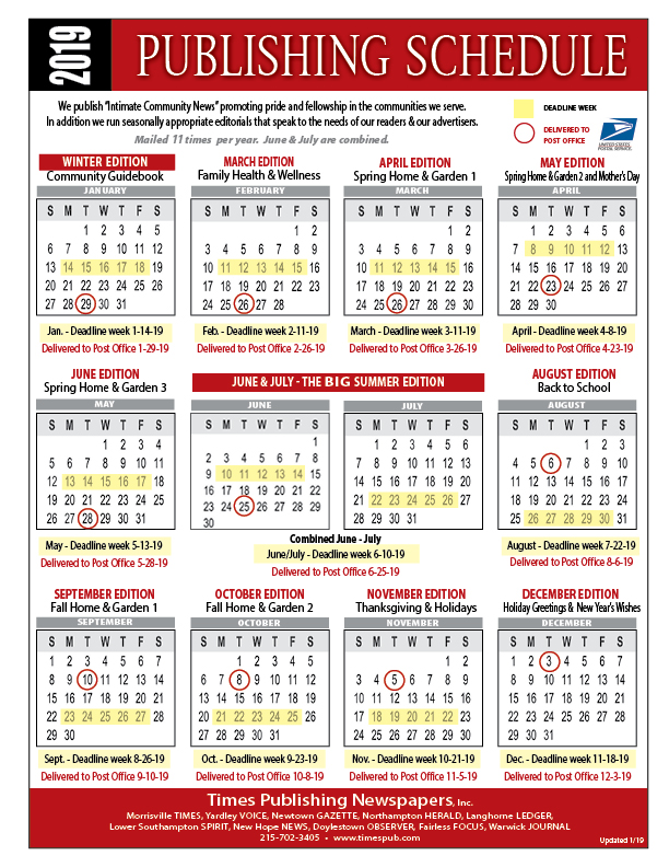 Schedule Times Publishing Newspapers, Inc.