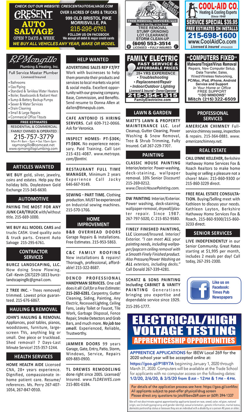 Classifieds Times Publishing Newspapers, Inc.